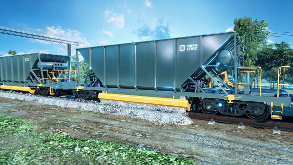铁路动画制作_中车石砟漏斗车铁路车辆功能演示动画_动车高铁模拟动画_城际轨道交通工程动画